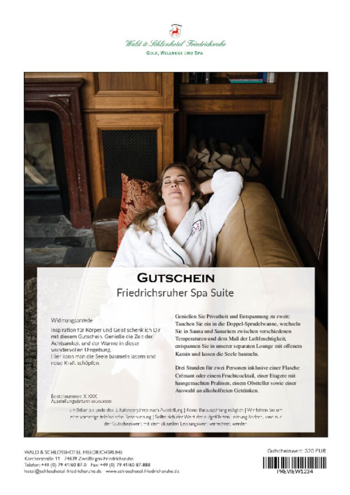 Friedrichsruher Spa Suite