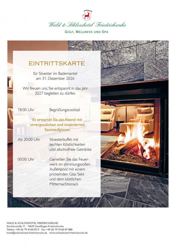 Silvester im Bademantel Eintrittskarte