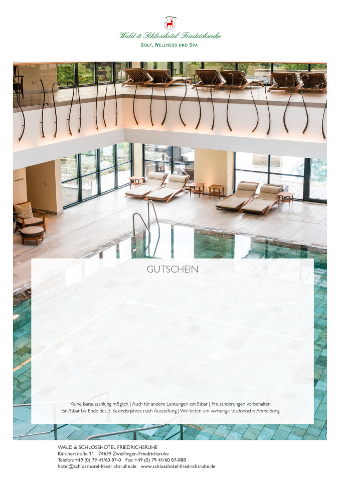 Day Spa: Montag bis Donnerstag